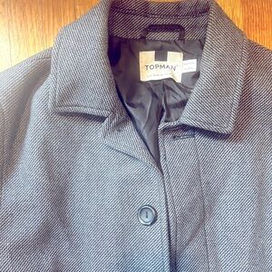 TOPMAN grey peacoat
